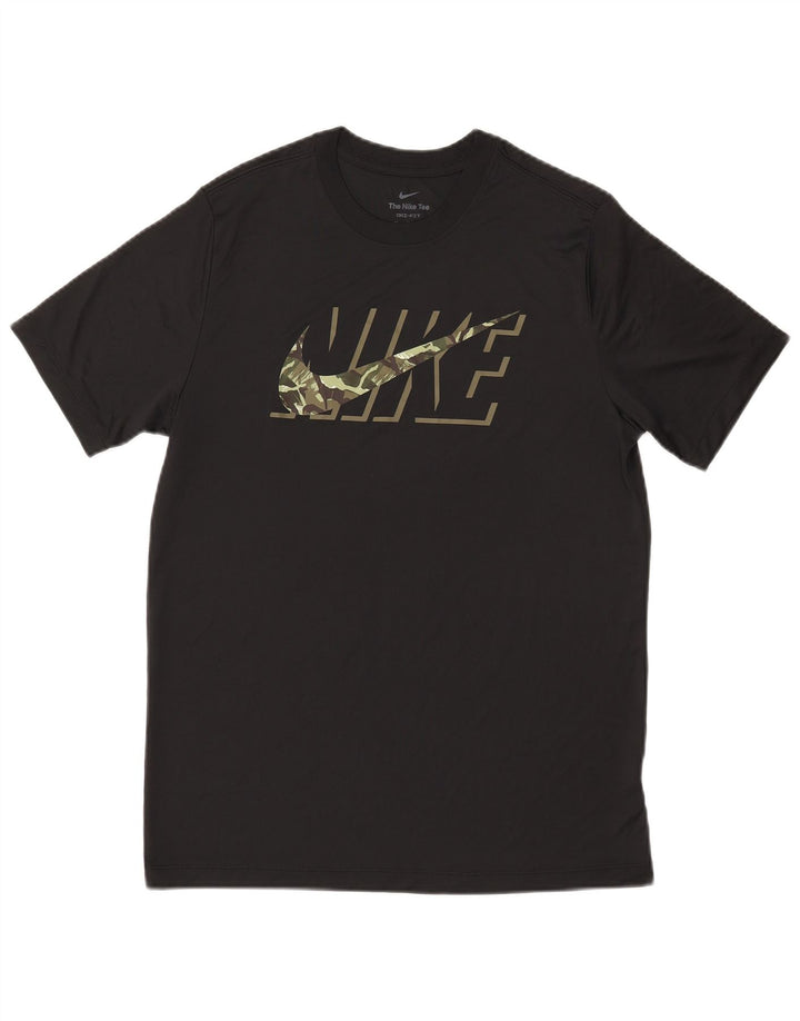 Ανδρικό γραφικό T-shirt Nike Dri Fit, μεσαίο μαύρο