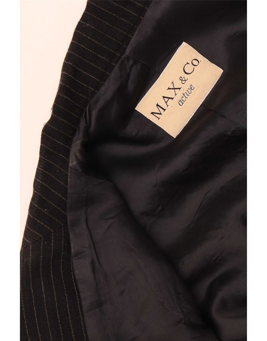 Max&Co. Γυναικείο μπουφάν blazer 3 κουμπιών UK 12 μέτριο μαύρο ρίγες