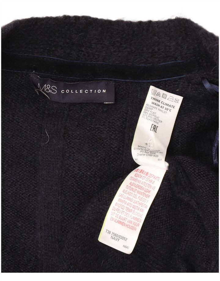 Marks & Spencer Γυναικείο πουλόβερ Longline Cardigan UK 14 Medium Navy Blue