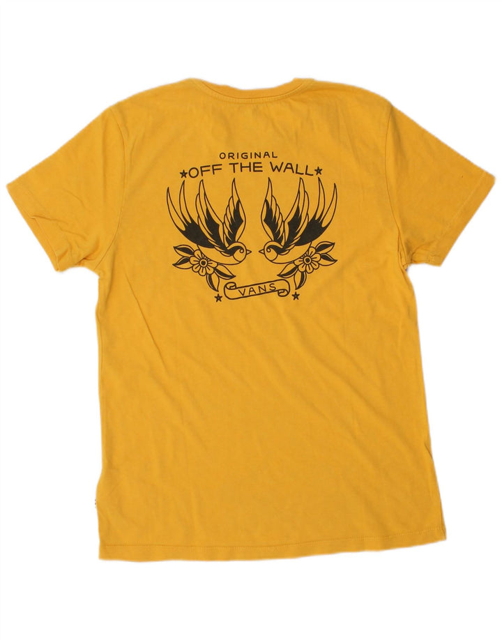 Γυναικείο γραφικό μπλουζάκι VANS Top UK 10 Small κίτρινο βαμβακερό