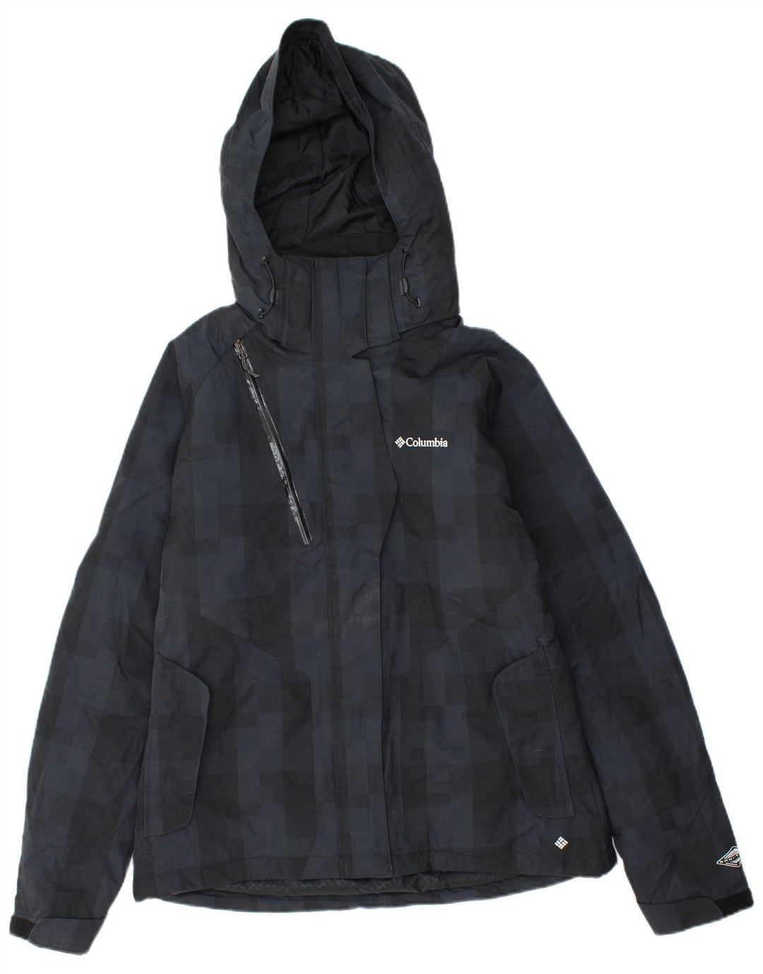 Γυναικείο τζάκετ Columbia Omni-Heat Windbreaker UK 14 Medium Black Check Nylon