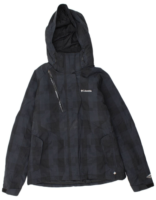 Γυναικείο τζάκετ Columbia Omni-Heat Windbreaker UK 14 Medium Black Check Nylon