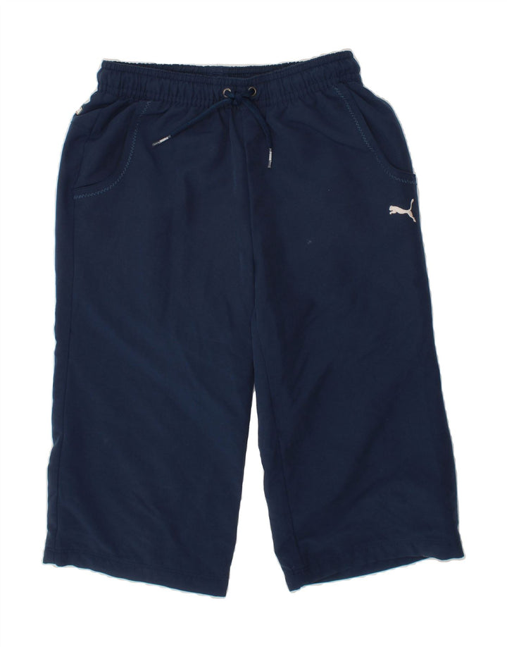 PUMA Boys Capri Tracksuit Trousers 9-10 Years Navy Blue Vintage Puma and Second-Hand Puma from Messina Hembry 