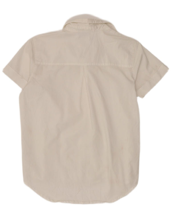 Dickies γυναικείο κοντό μανίκι φαρδύ μπλουζάκι UK 10 μικρό λευκό βαμβακερό
