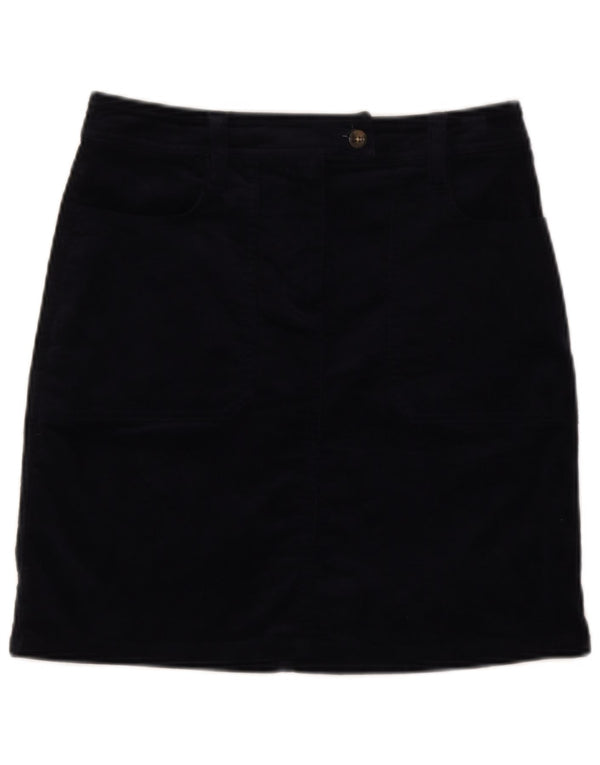 Boden Γυναικεία Κοτλέ Φούστα UK 8 Small W27 Navy Blue Cotton
