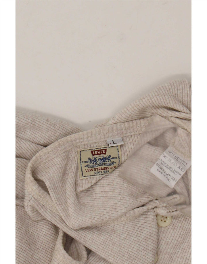 Γυναικείο γιλέκο Levi's Top UK 14 Large Beige Flecked Cotton