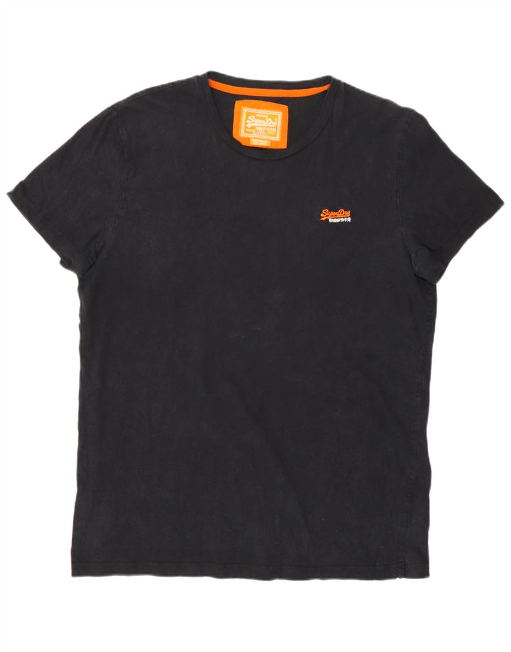 Ανδρικό μπλουζάκι Superdry Top μεγάλο μαύρο βαμβακερό