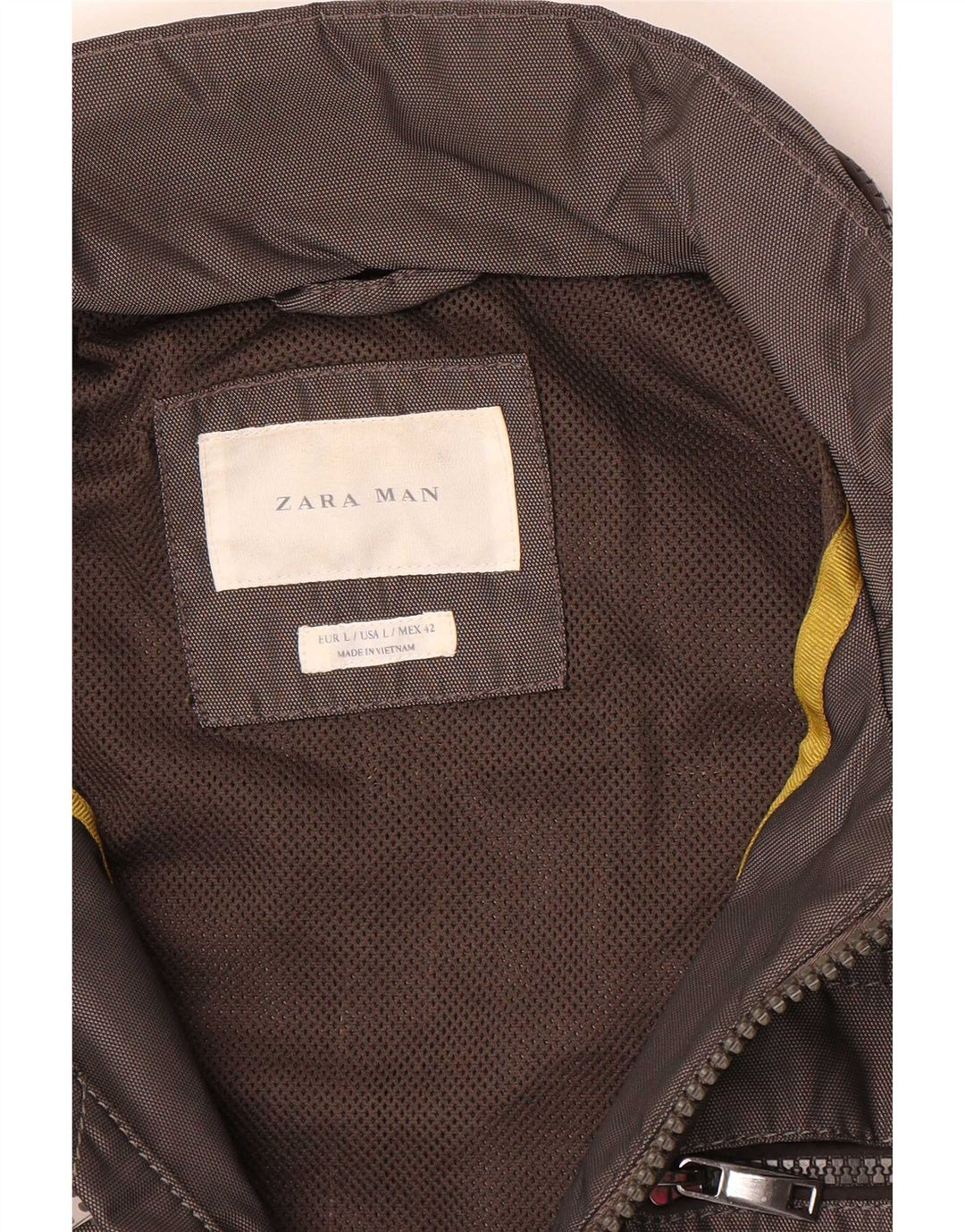Zara Ανδρικό Bomber Jacket με κουκούλα UK 40 Large Grey