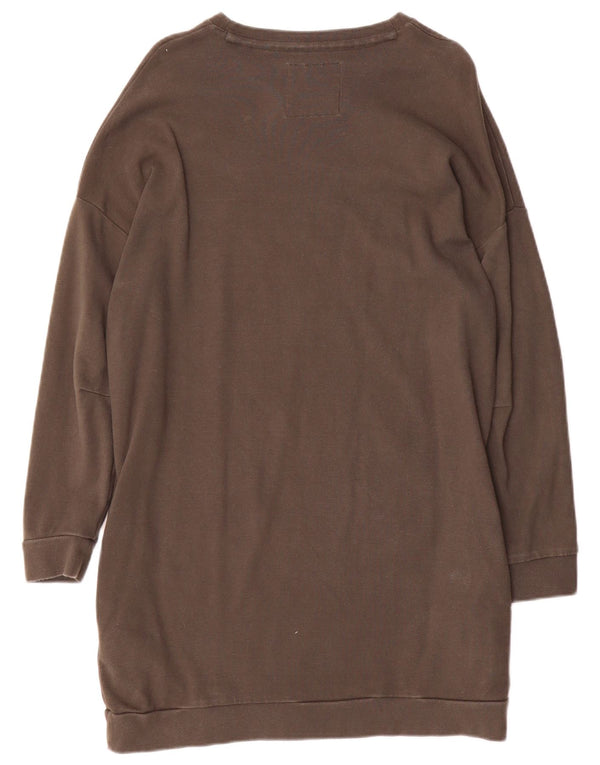 Superdry Γυναικείο Γραφικό Φούτερ με φόρεμα UK 10 Small Brown