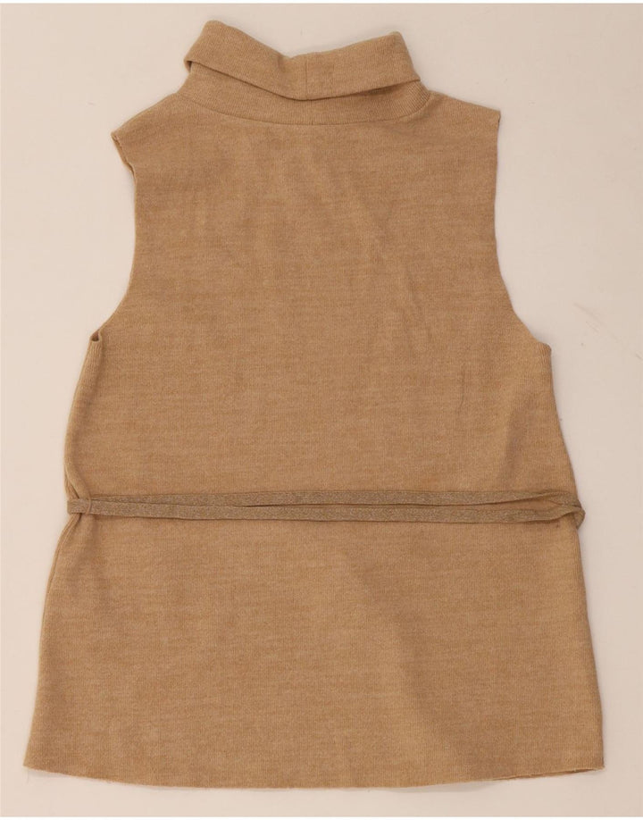 Zara Γυναικεία Αμάνικη Μπλούζα Τοπ UK 12 Βαμβακερό μεσαίο μπεζ