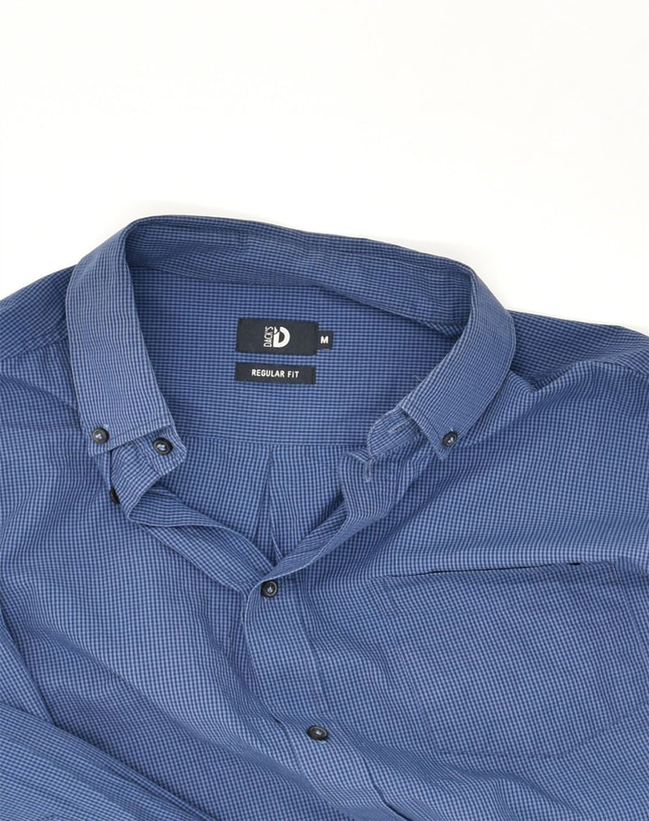 DACK'S Mens Regular Fit Regular Fit Shirt Medium Blue Gingham Cotton | Vintage Dack's | Thrift | Second-Hand Dack's | Used Clothing | Messina Hembry 