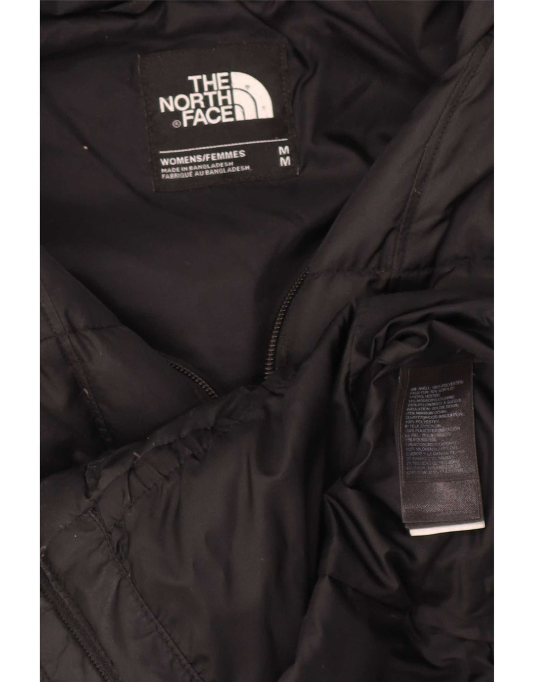 The North Face γυναικείο μπουφάν με κουκούλα με επένδυση UK 14 Μεσαίο μαύρο πολυεστέρα