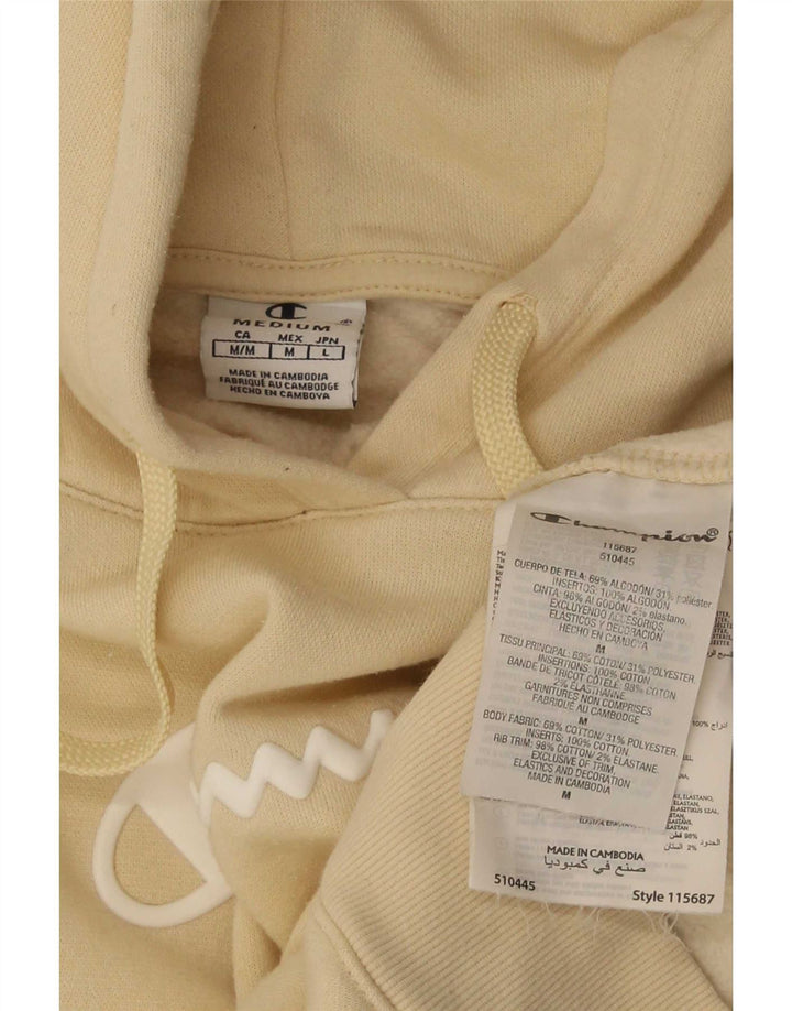 Ανδρικό Champion Graphic Hoodie Jumper από μεσαίο κίτρινο βαμβάκι