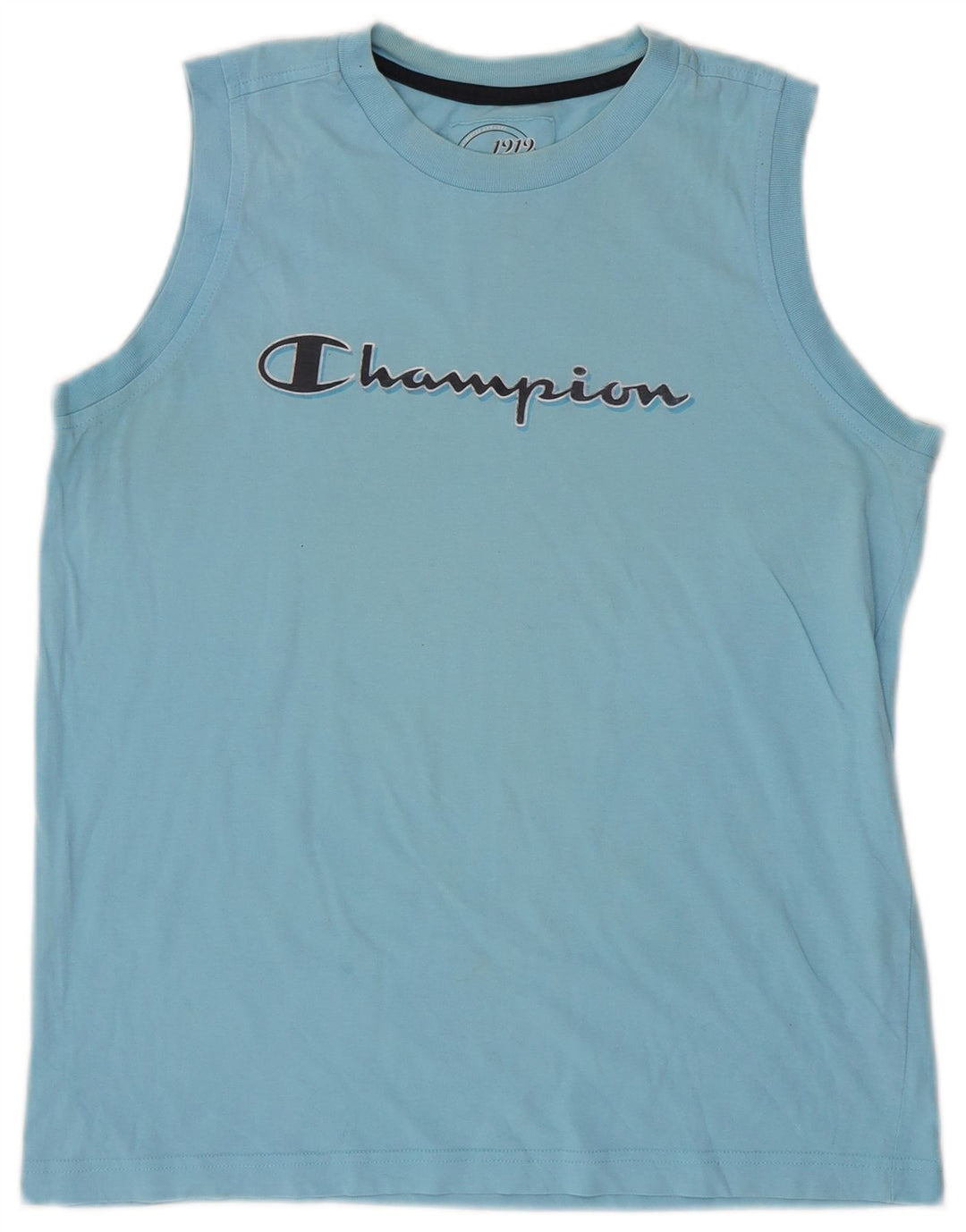 Champion Boys Graphic Vest Top 13-14 Years XL Blue Cotton