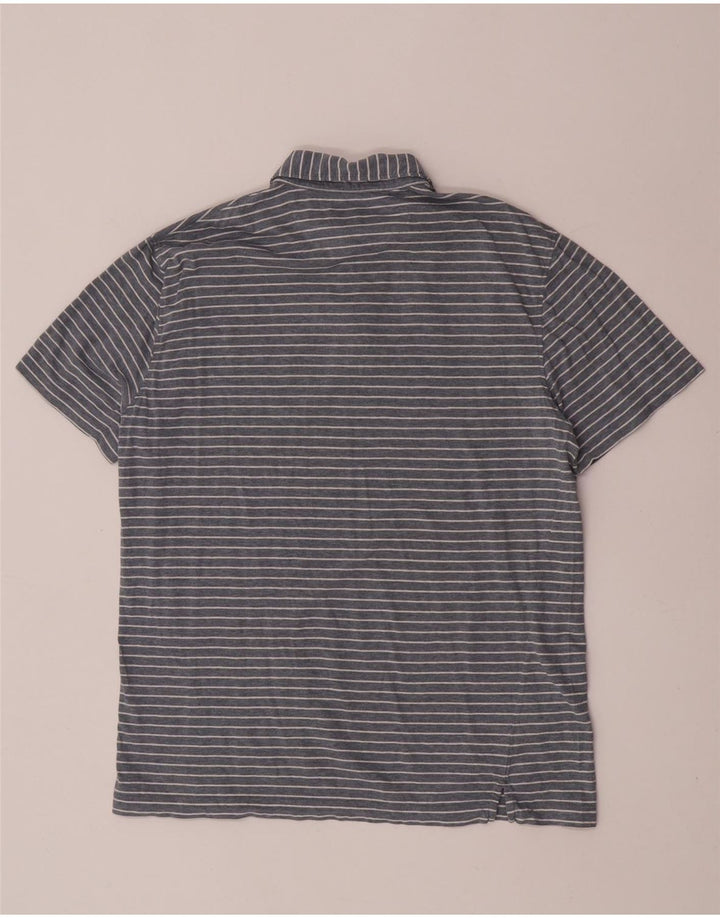 Ανδρικό μπλουζάκι πόλο Hackett Slim Fit μεγάλο γκρι ριγέ