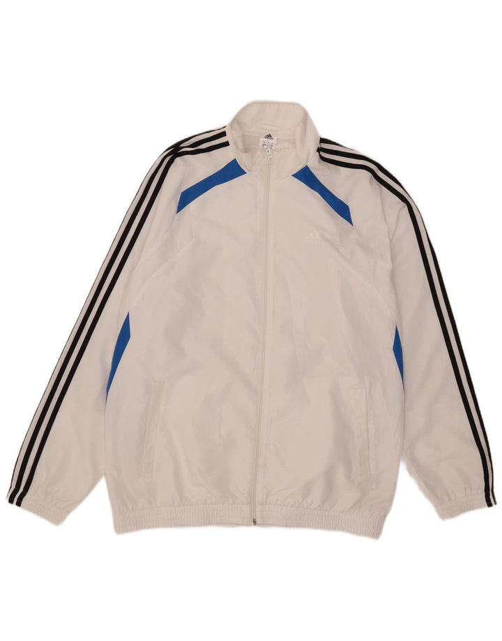 Ανδρική φόρμα Adidas Top Jacket UK 42/44 Large White Colourblock Polyester