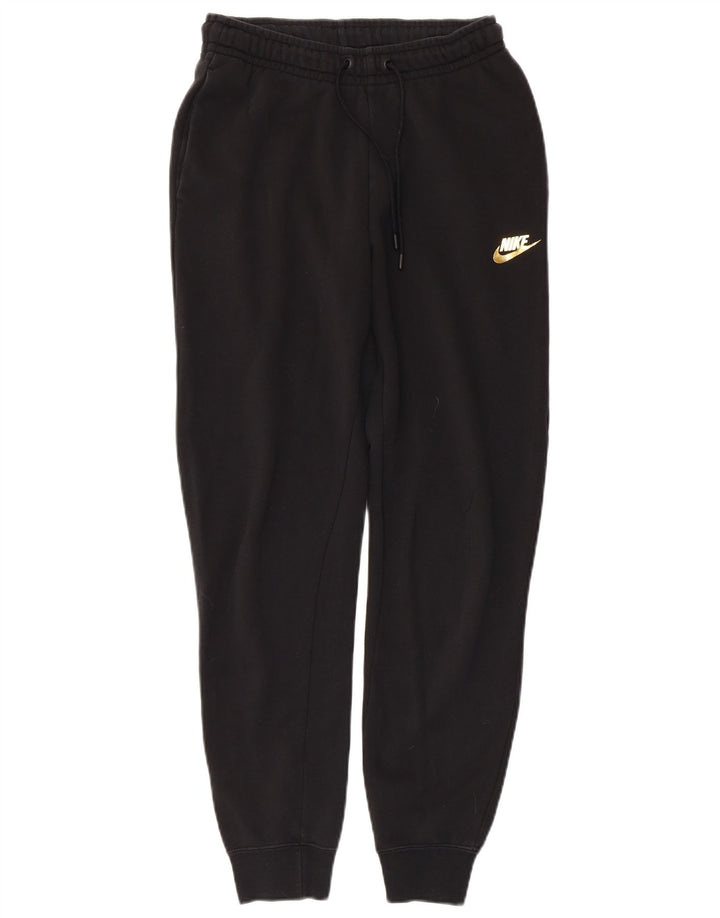 Γυναικεία αθλητική φόρμα NIKE Παντελόνι Joggers UK 6 XS Μαύρο βαμβακερό