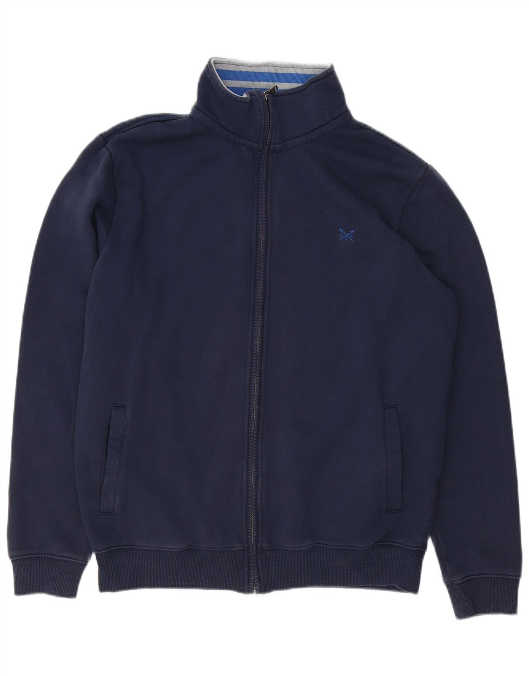 Ανδρική αθλητική φόρμα Crew Clothing Top Jacket μεσαίο ναυτικό μπλε βαμβακερό