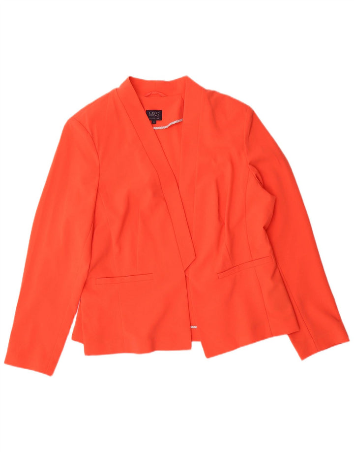 Marks & Spencer Γυναικείο Open Blazer Jacket UK 18 XL Orange Polyester