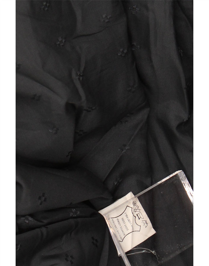 Γυναικείο δερμάτινο μπουφάν VINTAGE Oversized EU 36 Small Black Leather