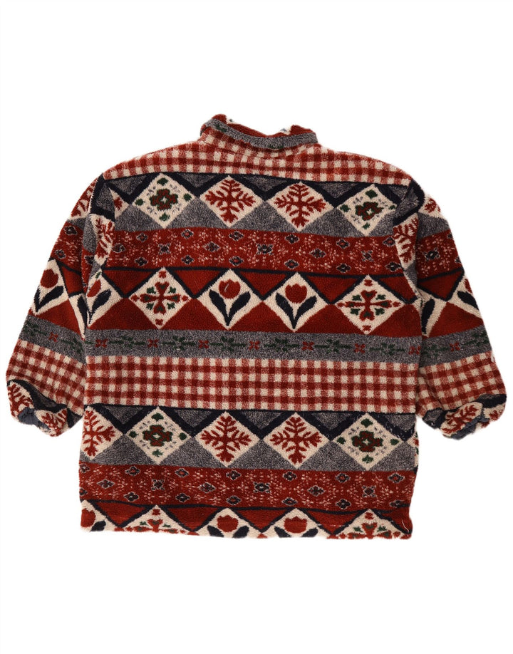 Vintage Ανδρικό Fleece Jacket UK 44 2XL Πολύχρωμο Γεωμετρικό