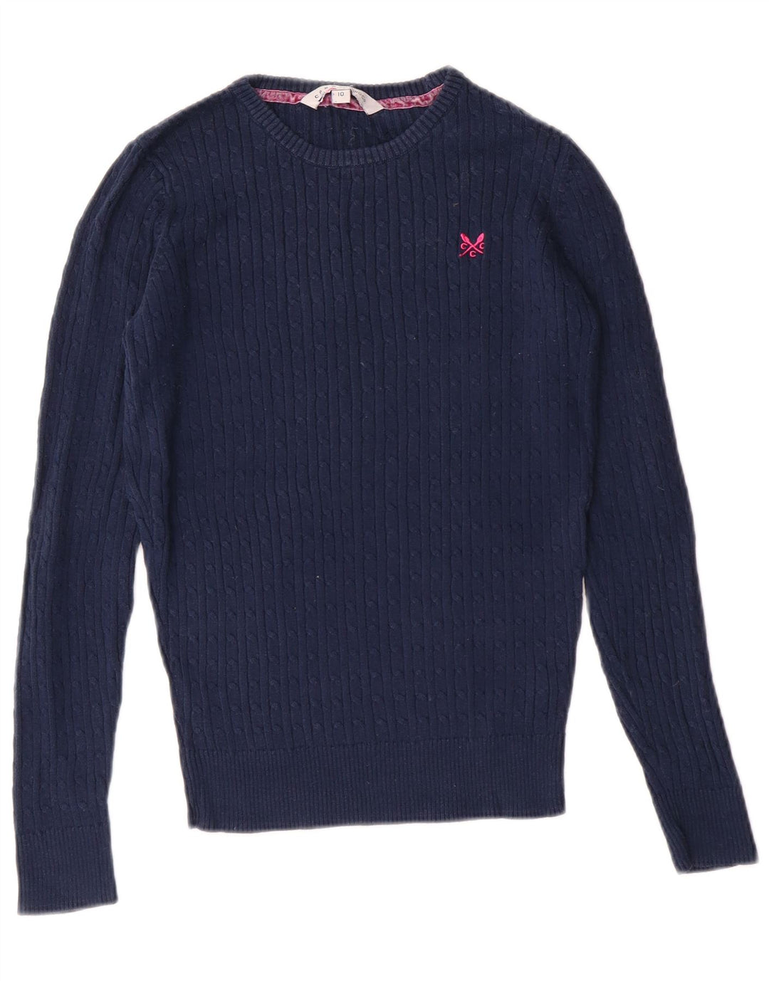 Crew Clothing Γυναικεία πουλόβερ με λαιμό σκάφος UK 10 Small Navy Blue Classic