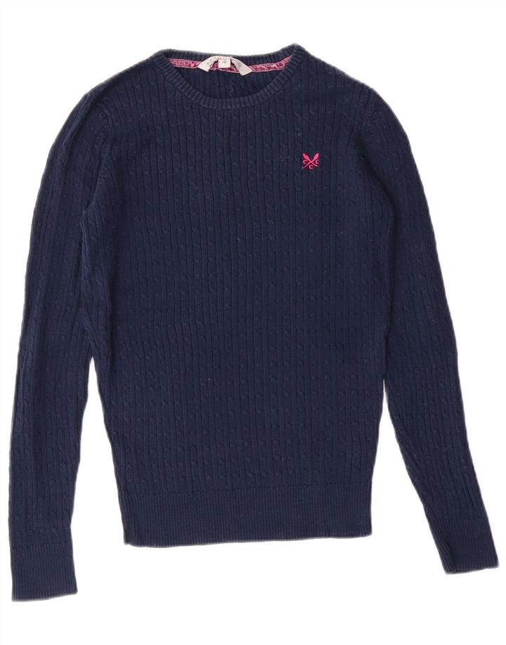 Crew Clothing Γυναικεία πουλόβερ με λαιμό σκάφος UK 10 Small Navy Blue Classic