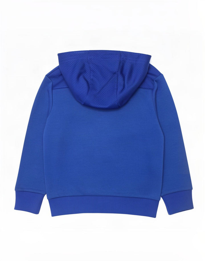 Adidas Boys Graphic Hoodie Jumper 5-6 Years Blue Polyester