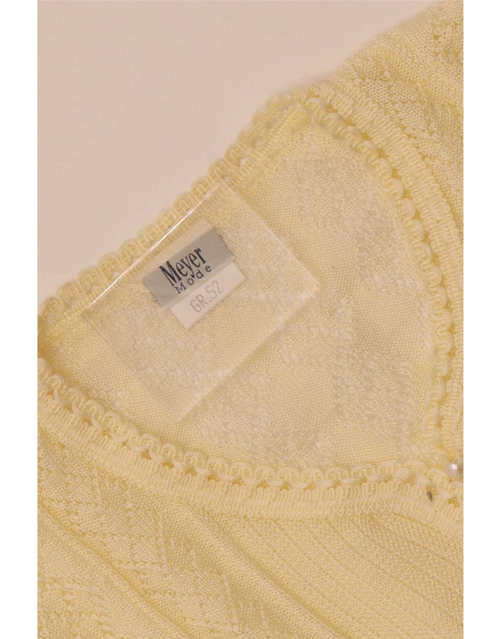 Vintage Γυναικεία Πλεκτή Μπλούζα Τοπ IT 52 2XL Off White Πολυακρυλικό