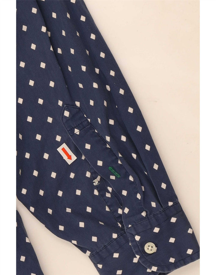 Ανδρικό πουκάμισο Tommy Hilfiger Μεγάλο Βαμβακερό Μπλε Navy Spotted