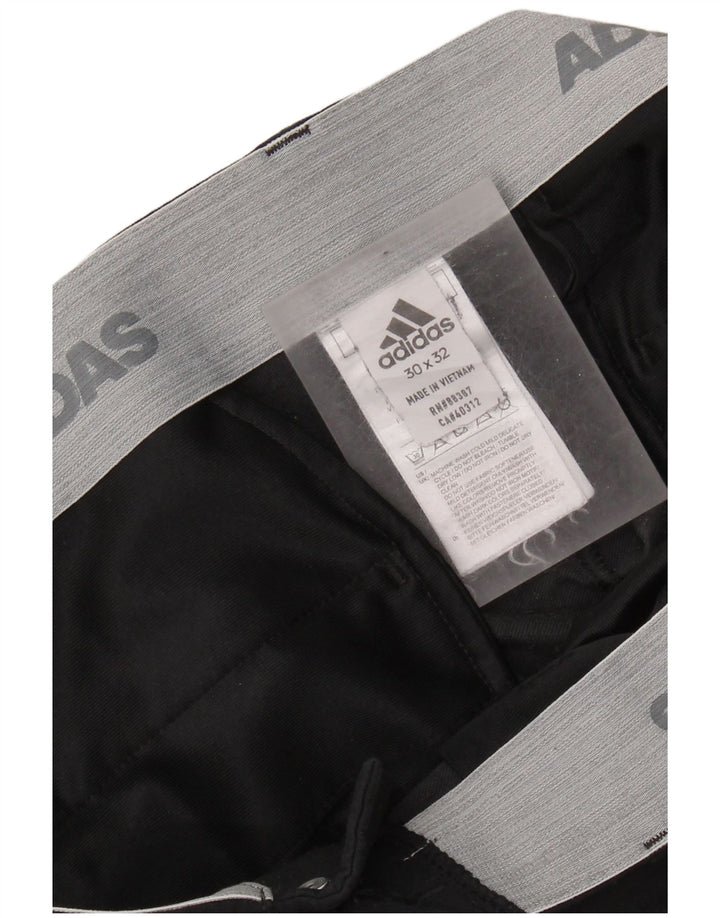 Ανδρικό ίσιο παντελόνι Chino ADIDAS W30 L32 Μαύρο πολυεστέρα