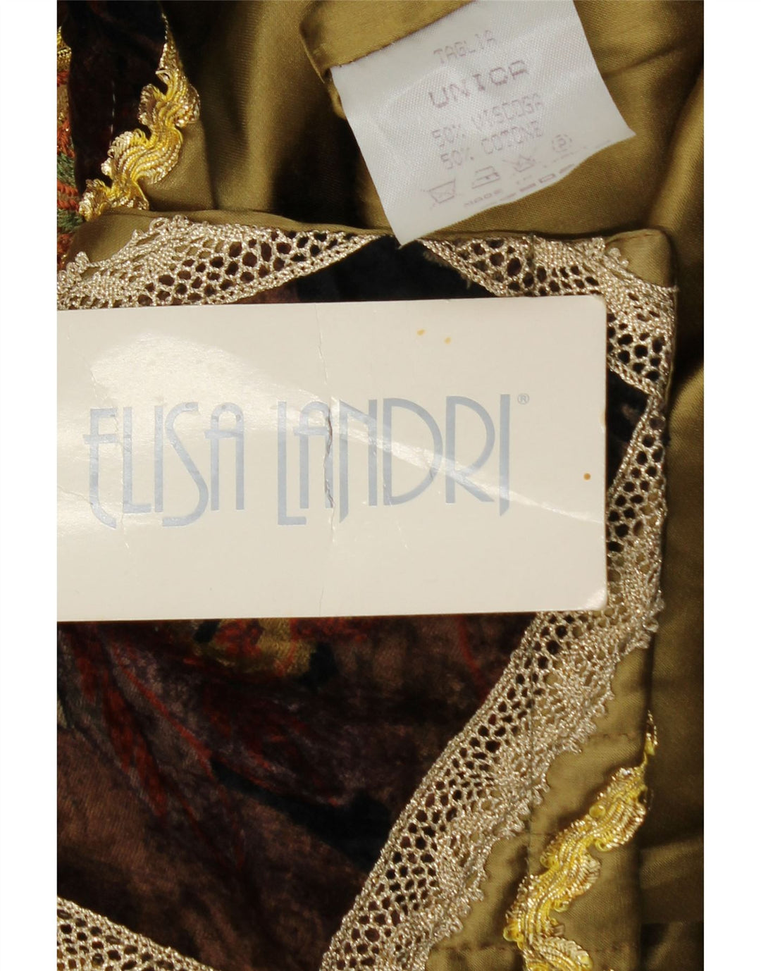 ELISA LANDRI Γυναικείο σακάκι UK 16 μεγάλο χακί συνονθύλευμα βισκόζη