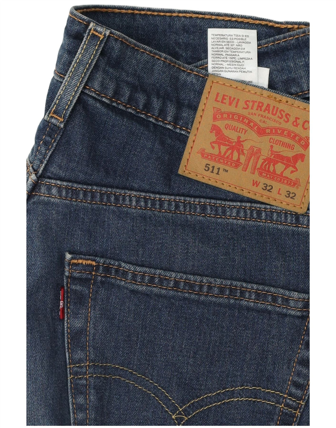 LEVI'S Ανδρικό 511 Slim Jeans W32 L30 Μπλε Βαμβακερό