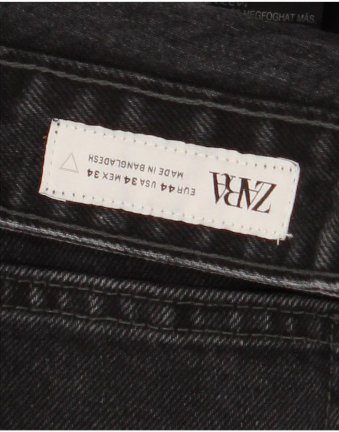 Zara Ανδρικό τζιν κωνικό W34 L26 μαύρο βαμβακερό