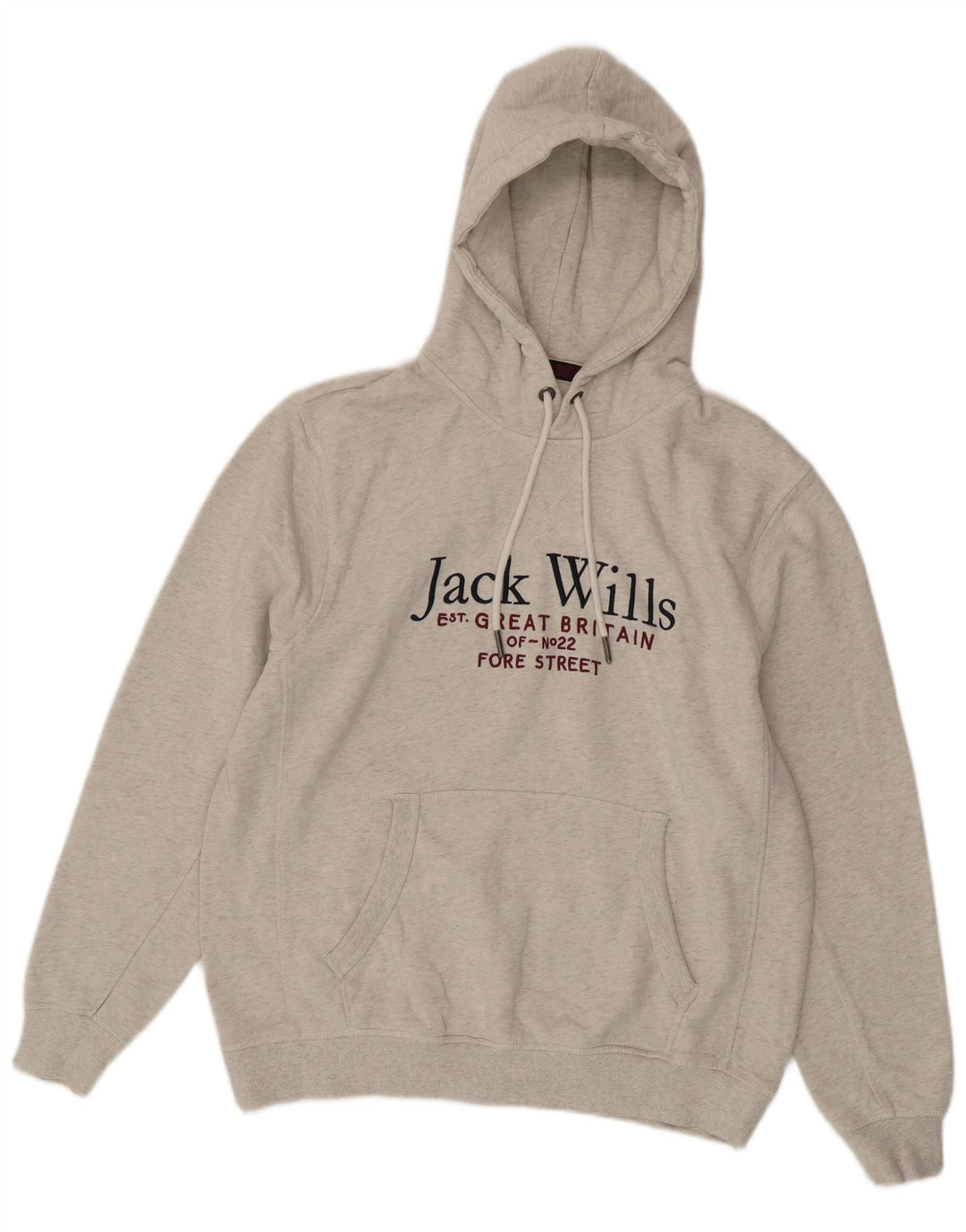 Jack Wills Ανδρικό γραφικό με κουκούλα, μεγάλο γκρι βαμβακερό