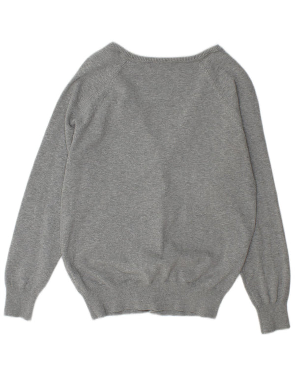 Zara Γυναικείο πουλόβερ ζακέτα UK 18 XL Γκρι βαμβακερό