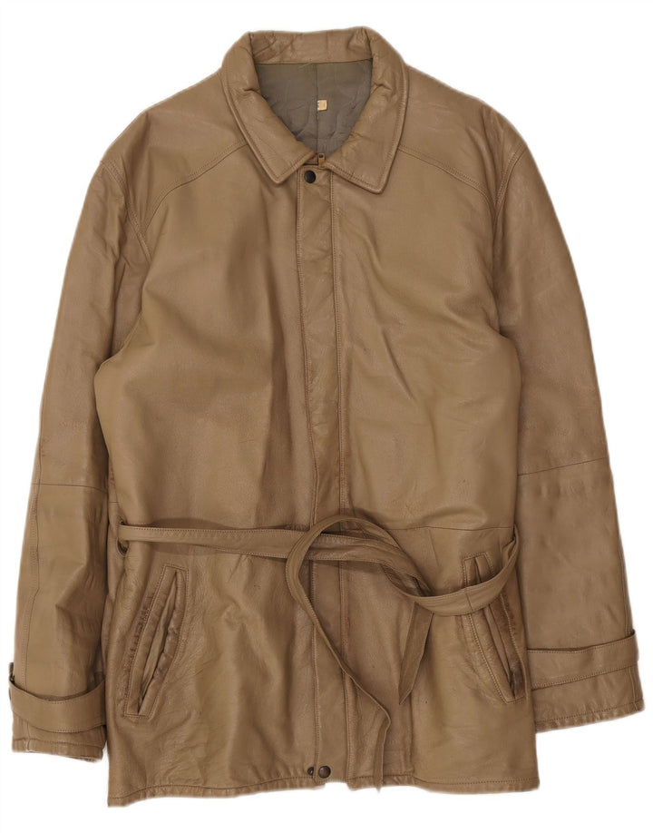 Vintage Ανδρικό Δερμάτινο Μπουφάν IT 50 Μεγάλο Καφέ