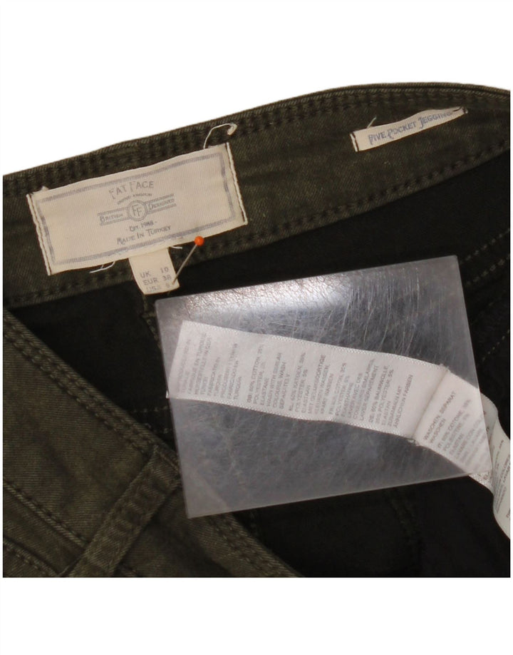 FAT FACE Γυναικεία Jegging Τζιν UK 10 Small W28 L28 Πράσινο βαμβακερό