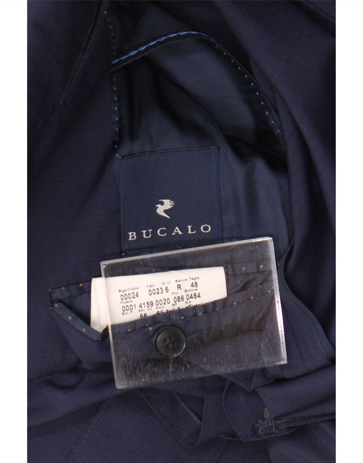 VINTAGE Ανδρικό τζάκετ Blazer 2 κουμπιών IT 48 Medium Navy Blue Viscose