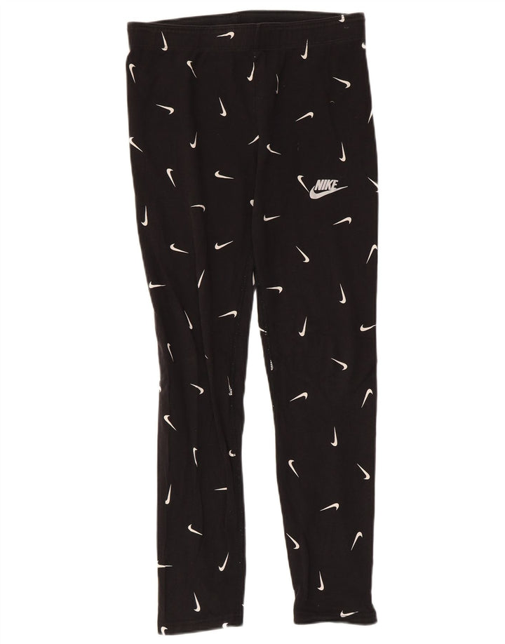Γραφικό κολάν NIKE για κορίτσια με στενή εφαρμογή 13-14 ετών XL μαύρο βαμβακερό