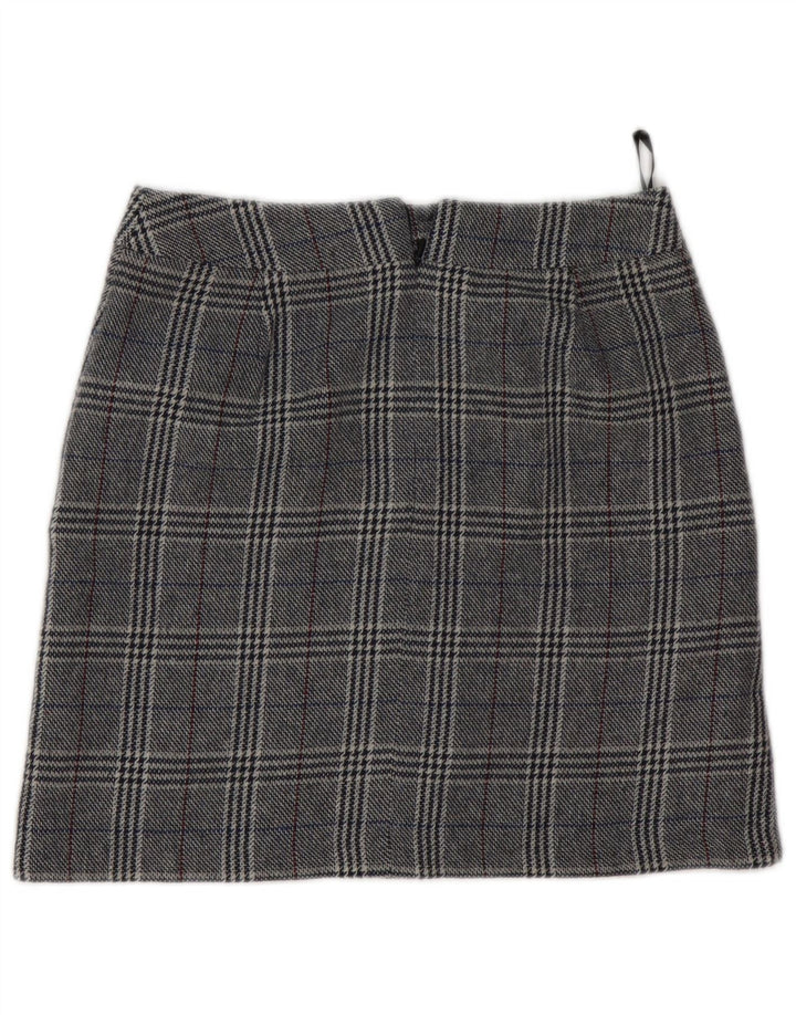 Marks & Spencer Γυναικεία μίνι φούστα UK 8 Small W28 Grey Houndstooth Acrylic