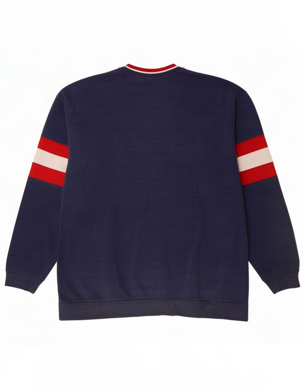 Ανδρικό γραφικό φούτερ Champion Jumper Medium Navy Blue Colourblock Βαμβακερό