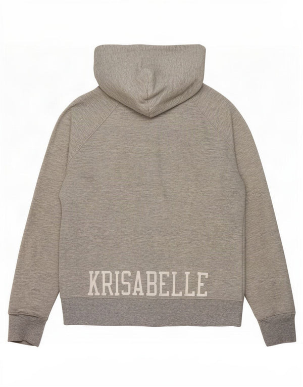 Gap Womens Krisabelle Graphic Zip Hoodie Sweater UK 16 Large Grey Flecked
