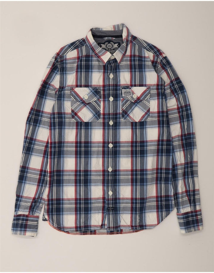 Ανδρικό πουκάμισο SUPERDRY Large Navy Blue Check