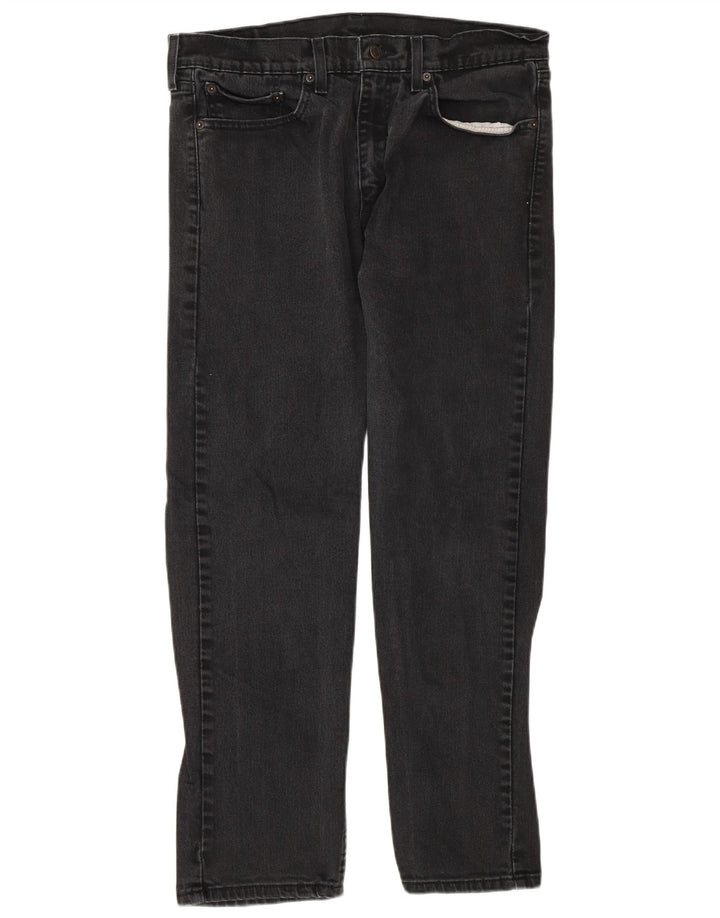 Levi's Mens 505 Straight Jeans W33 L29 Μαύρο βαμβακερό