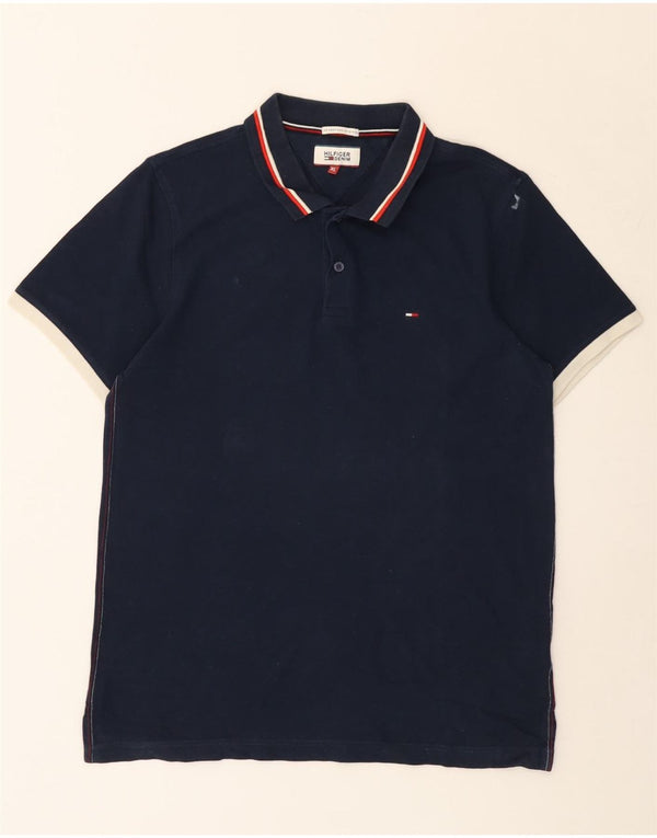 Tommy Hilfiger Ανδρικό πουκάμισο Polo XL Navy Blue Cotton