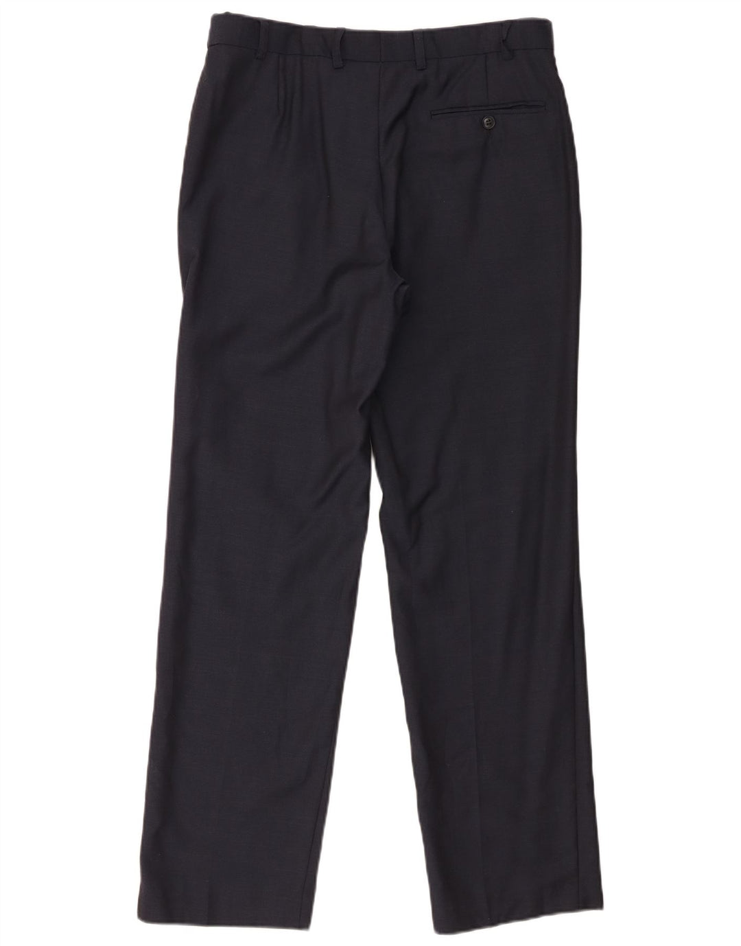 Ανδρικό ίσιο παντελόνι Marks & Spencer W32 L31 Navy Blue Wool