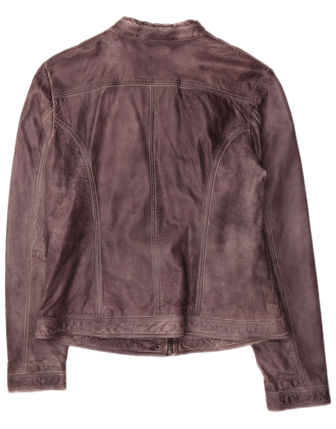 S.Oliver Γυναικείο Biker Leather Jacket UK 16 Large Purple Leather
