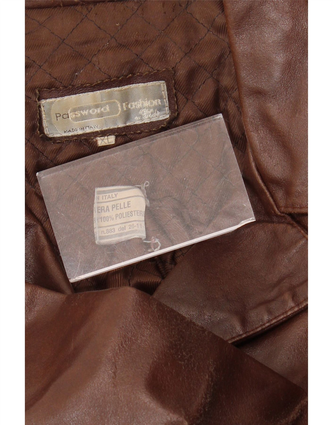 VINTAGE Γυναικείο Δερμάτινο Παλτό UK 18 XL Καφέ Δέρμα