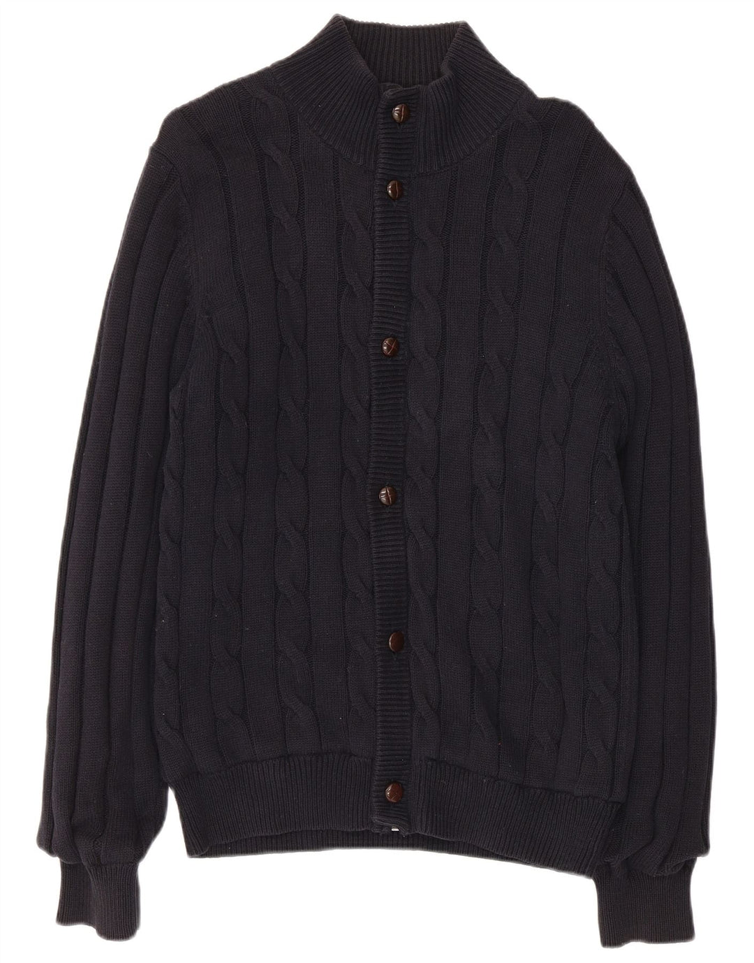 Marks & Spencer Ανδρικό Μπλε Ζακέτα Harbor Μικρό Navy Blue βαμβακερό